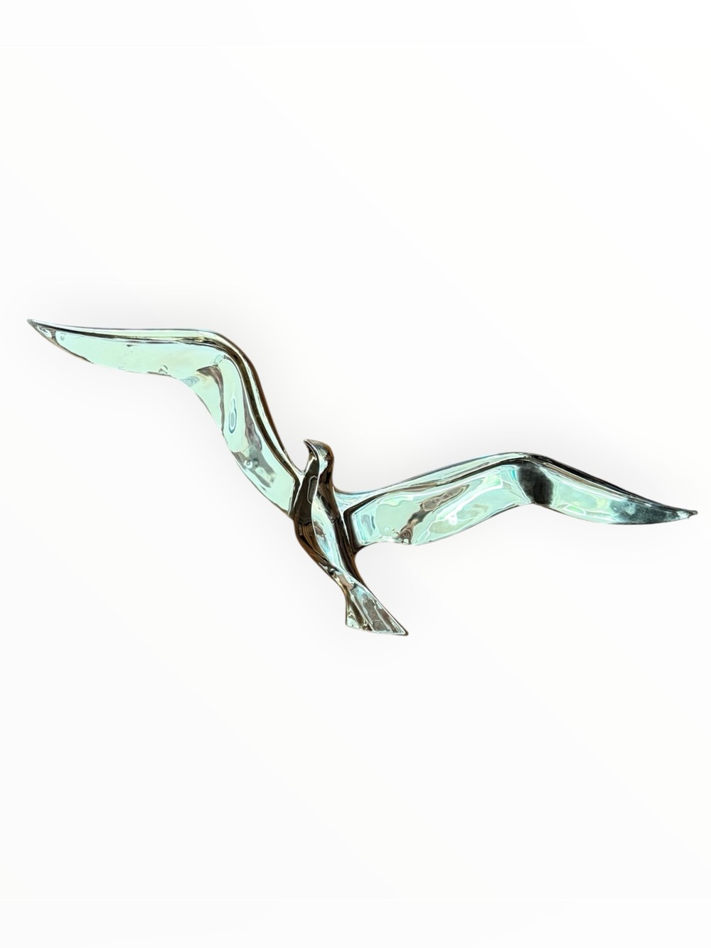 vintage Mid-Century Modern (MCM) reflective plastic seagull wall hanging